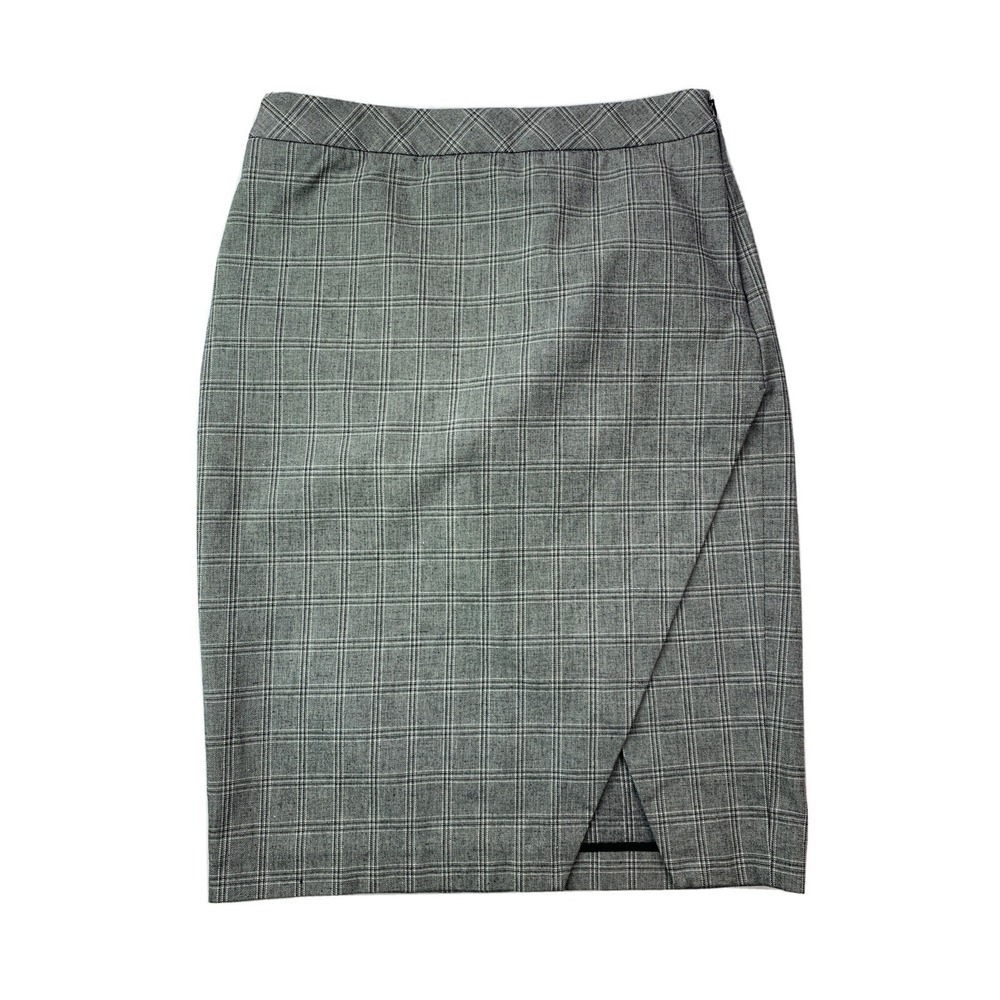 Banana Republic Women's Size‎ 6 Plaid Front Slash Slit Side Zipper Closure Skirt